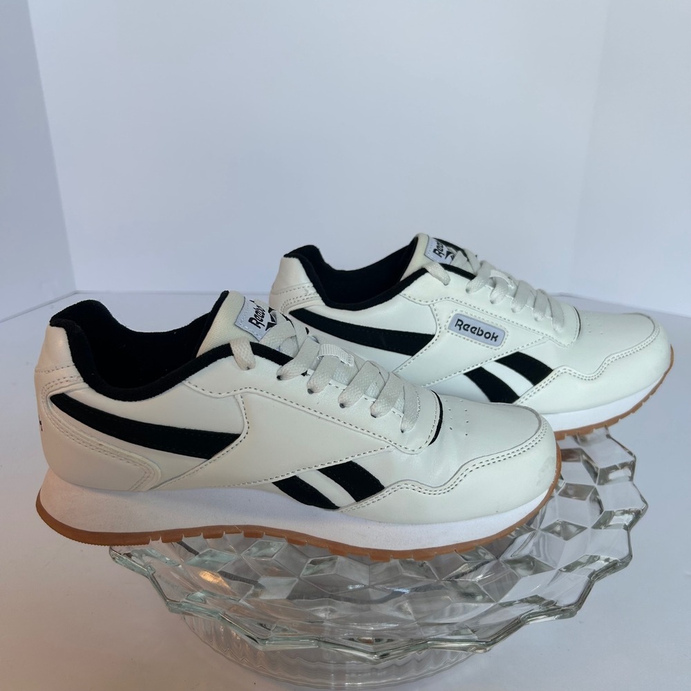 Reebok Classic Harman Run White Black Gum Bottom Running‎ Shoes Sneakers